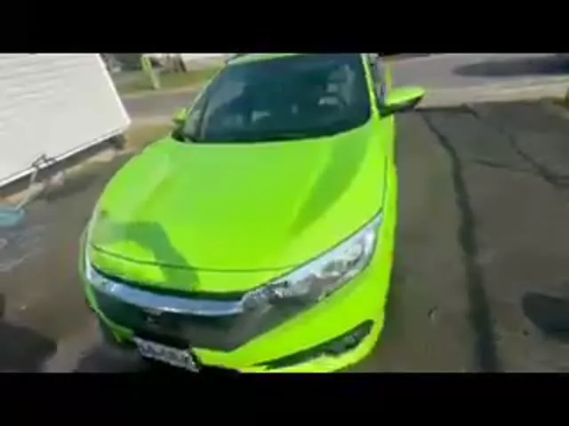 Green Honda Civic full exterior detail walkaround